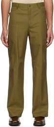 Solid Homme Khaki Paneled Trousers