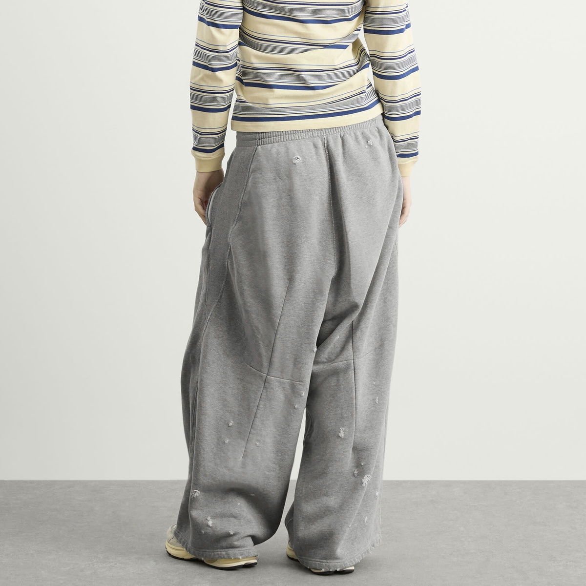 Needles Women's Deconstructed H.D. Sweat Pants in Heather Grey