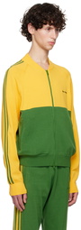 Wales Bonner Green & Yellow adidas Originals Edition Embroidered Logo Track Jacket