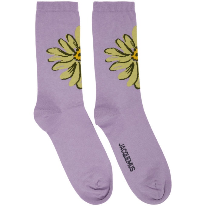 Photo: Jacquemus Purple Les Chaussettes Fleurs Socks