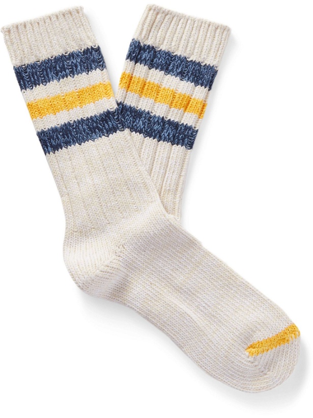 Photo: Thunders Love - Outsiders Striped Ribbed Recycled Cotton-Blend Socks