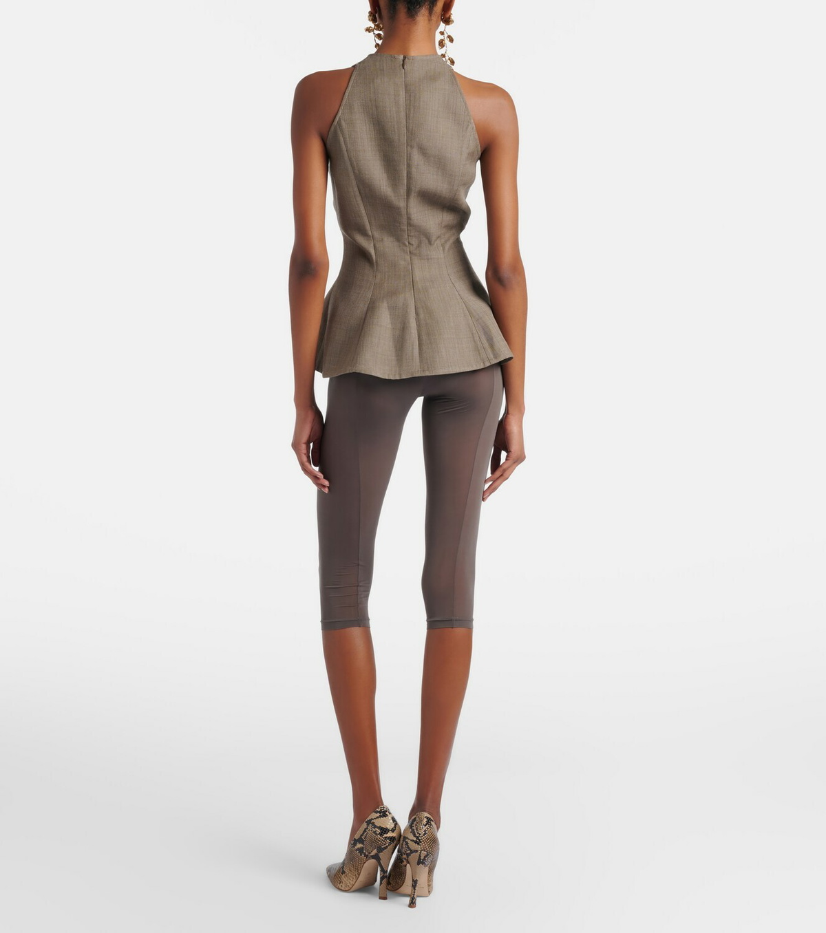 Magda Butrym Skinny capri pants and briefs set