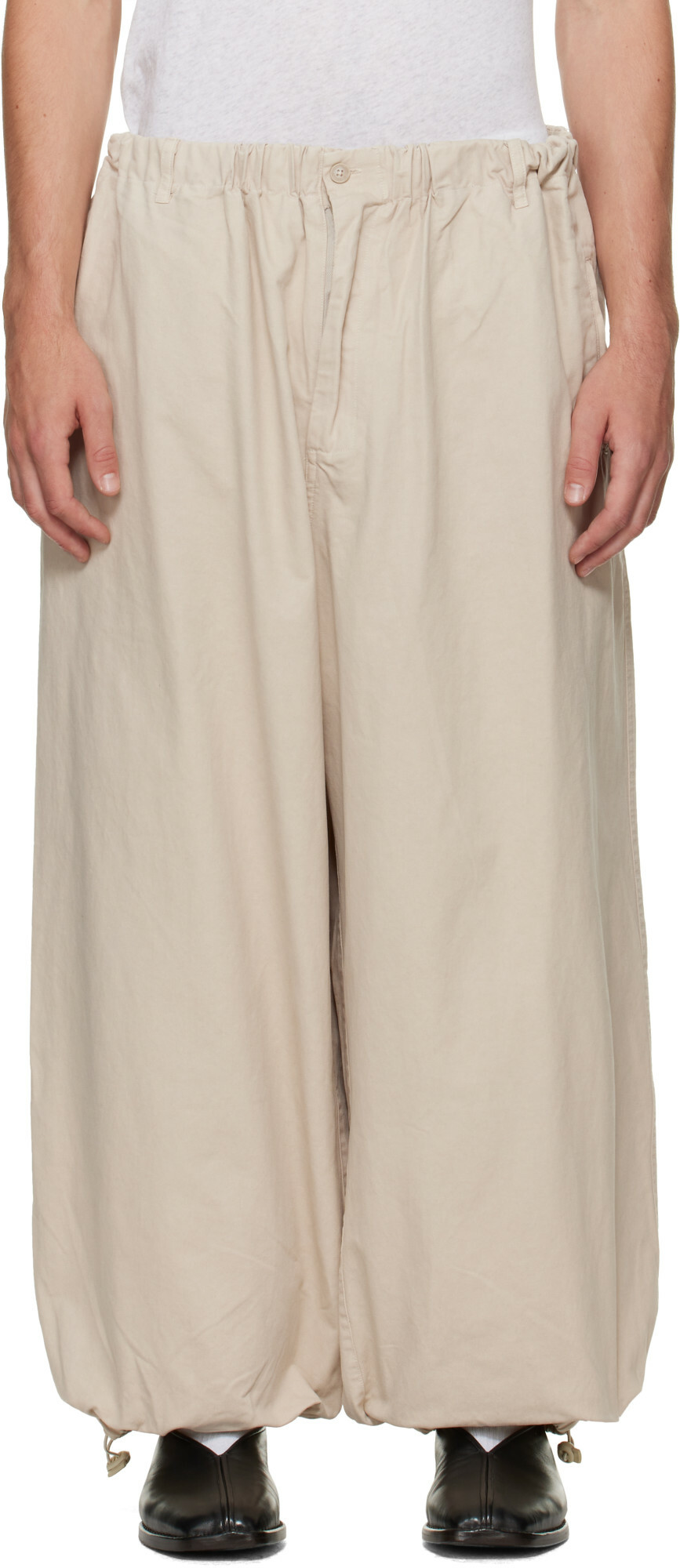 Entire Studios Beige Profile Cotton Trousers