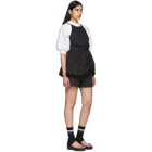 3.1 Phillip Lim Black Denim Belted Paper Bag Shorts