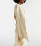 Khaite Draped crêpe midi dress