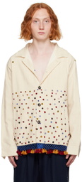 Karu Research Beige Fringed Jacket
