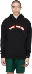 Saintwoods Black Chenille Logo Hoodie