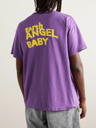 SAINT Mxxxxxx - Universal Earth Angel Baby Printed Cotton-Jersey T-Shirt - Purple