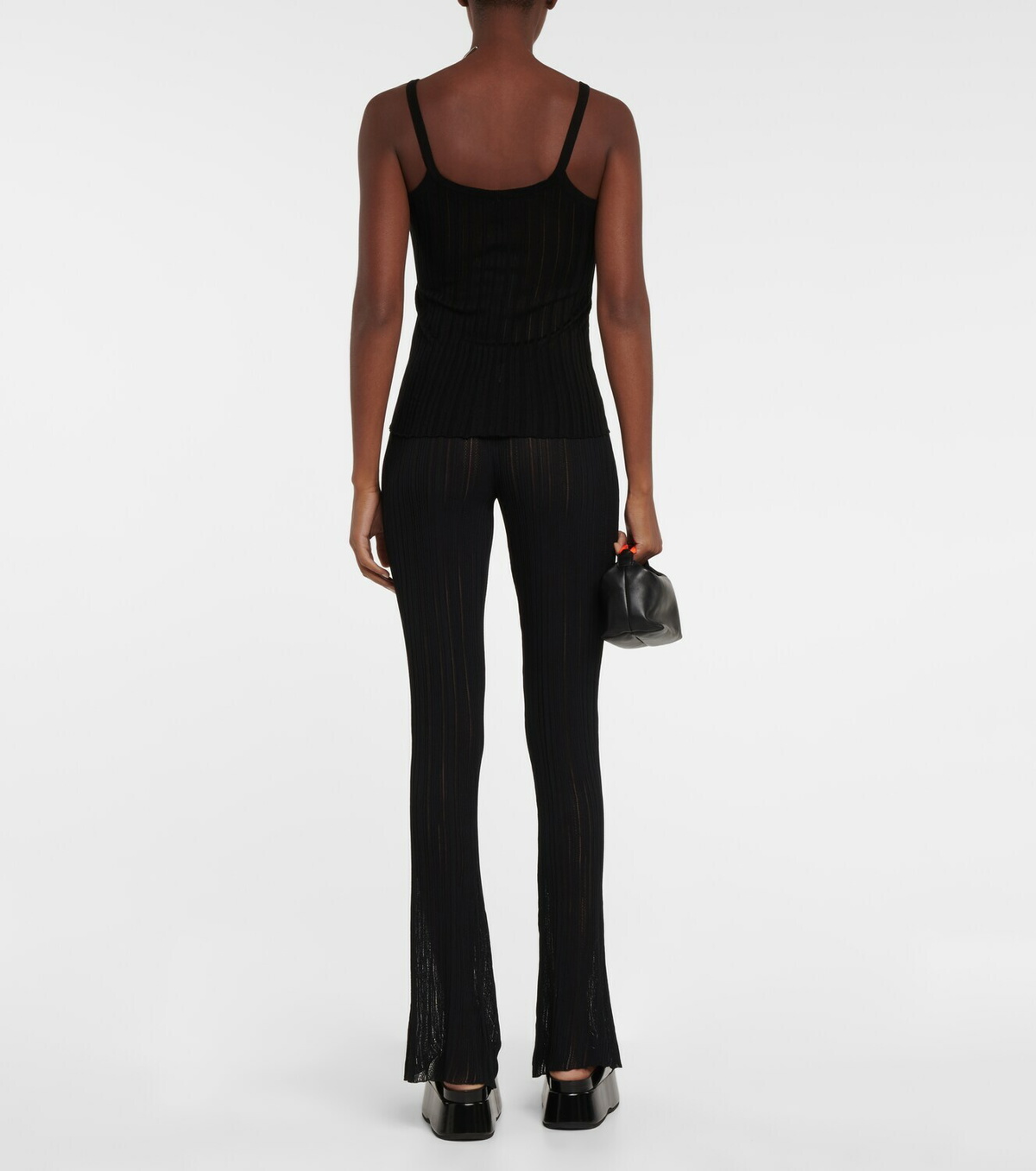 Petar Petrov Taro ribbed-knit silk tank top