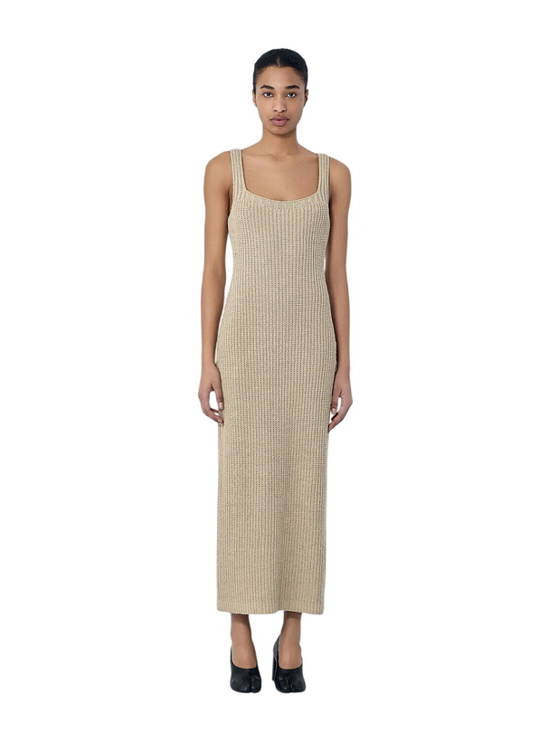 brown polka dot lace dress Arella Maxi Dress Brown Polka Dot Collection main image 1