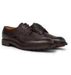 Edward Green - Borrowdale Textured-Leather Wing-Tip Brogues - Brown