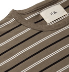 Folk - Striped Cotton-Jersey T-Shirt - Green