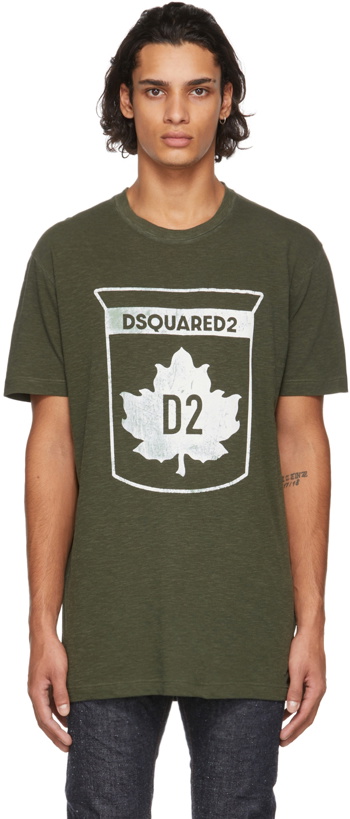 Photo: Dsquared2 Green Maple Leaf T-Shirt