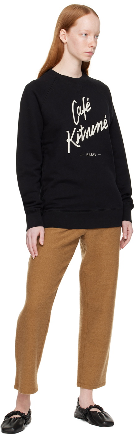 Maison Kitsuné Black 'Cafe Kitsune' Sweatshirt
