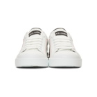 Dolce and Gabbana White and Black Portofino Sneakers