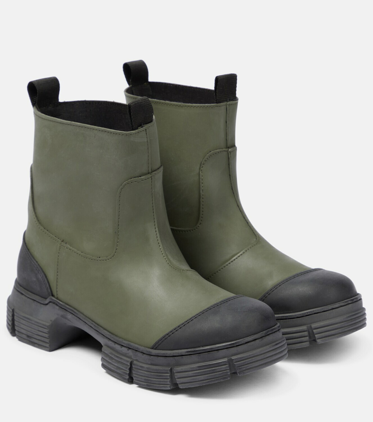 ganni rubber ankle boots