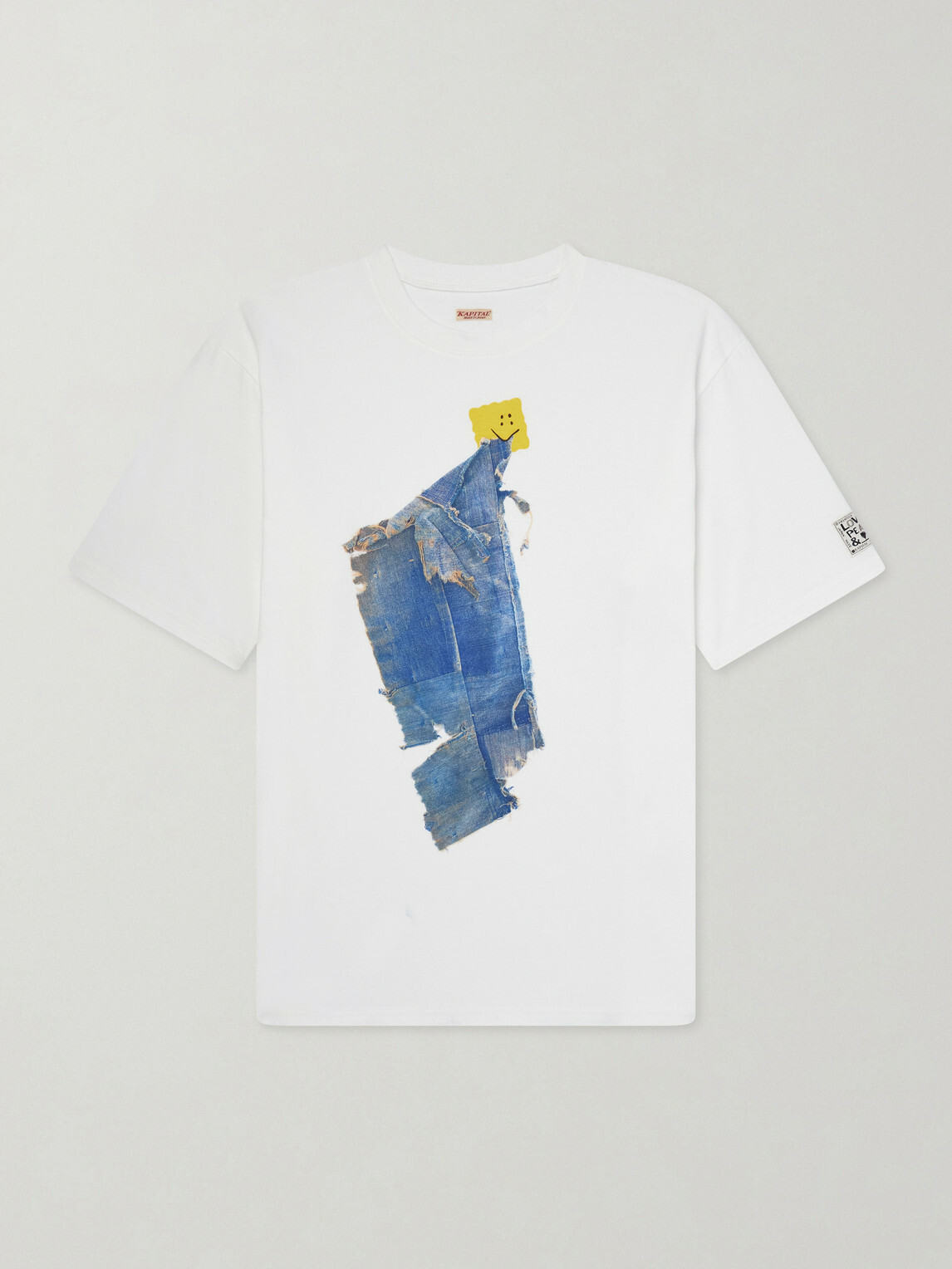 KAPITAL - Printed Cotton-Jersey T-Shirt - White