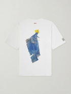 KAPITAL - Printed Cotton-Jersey T-Shirt - White