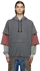 Diesel Grey & Pink S-Grubber Hoodie