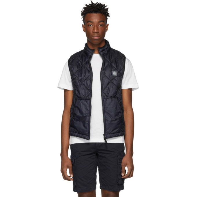 Photo: Stone Island Blue Micro Quilted Vest