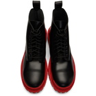 Balenciaga Black and Red Strike Boots