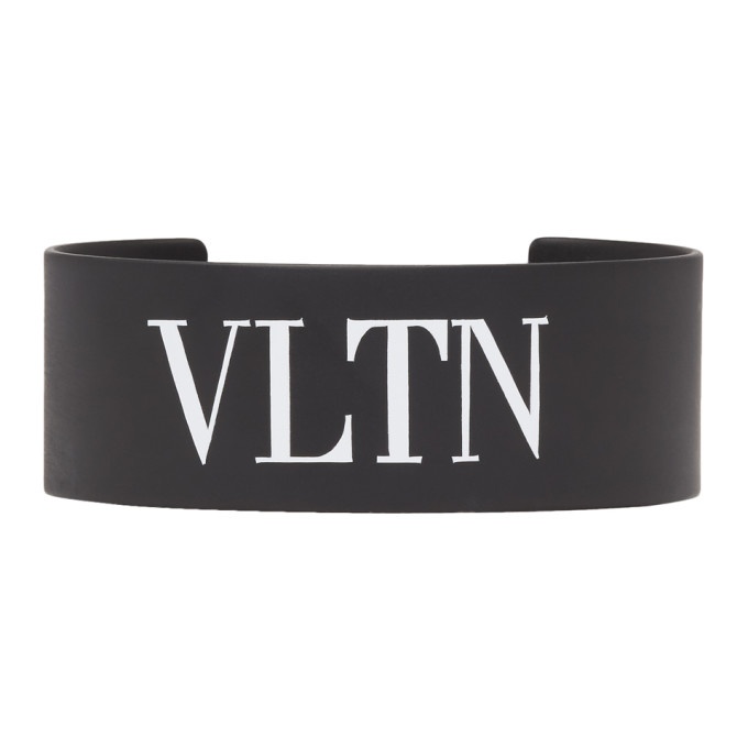 Photo: Valentino Black Valentino Garavani Metal VLTN Cuff Bracelet