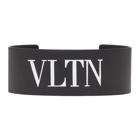 Valentino Black Valentino Garavani Metal VLTN Cuff Bracelet