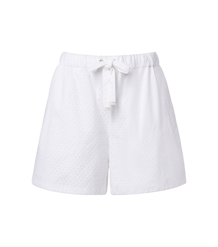Photo: Moncler Broderie anglaise cotton shorts