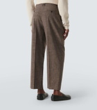 The Row Silas silk, linen, and wool straight pants