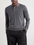 FEDELI - Sportman Cashmere and Silk-Blend Polo Shirt - Gray