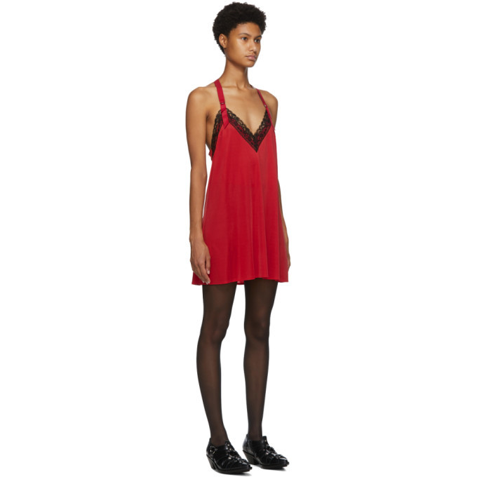 Junya Watanabe Red Lace Slip Dress Junya Watanabe Junya Watanabe Red Lace Slip Dress Junya Watanabe