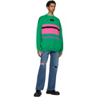 ADER error Green and Pink Ventura Sweater