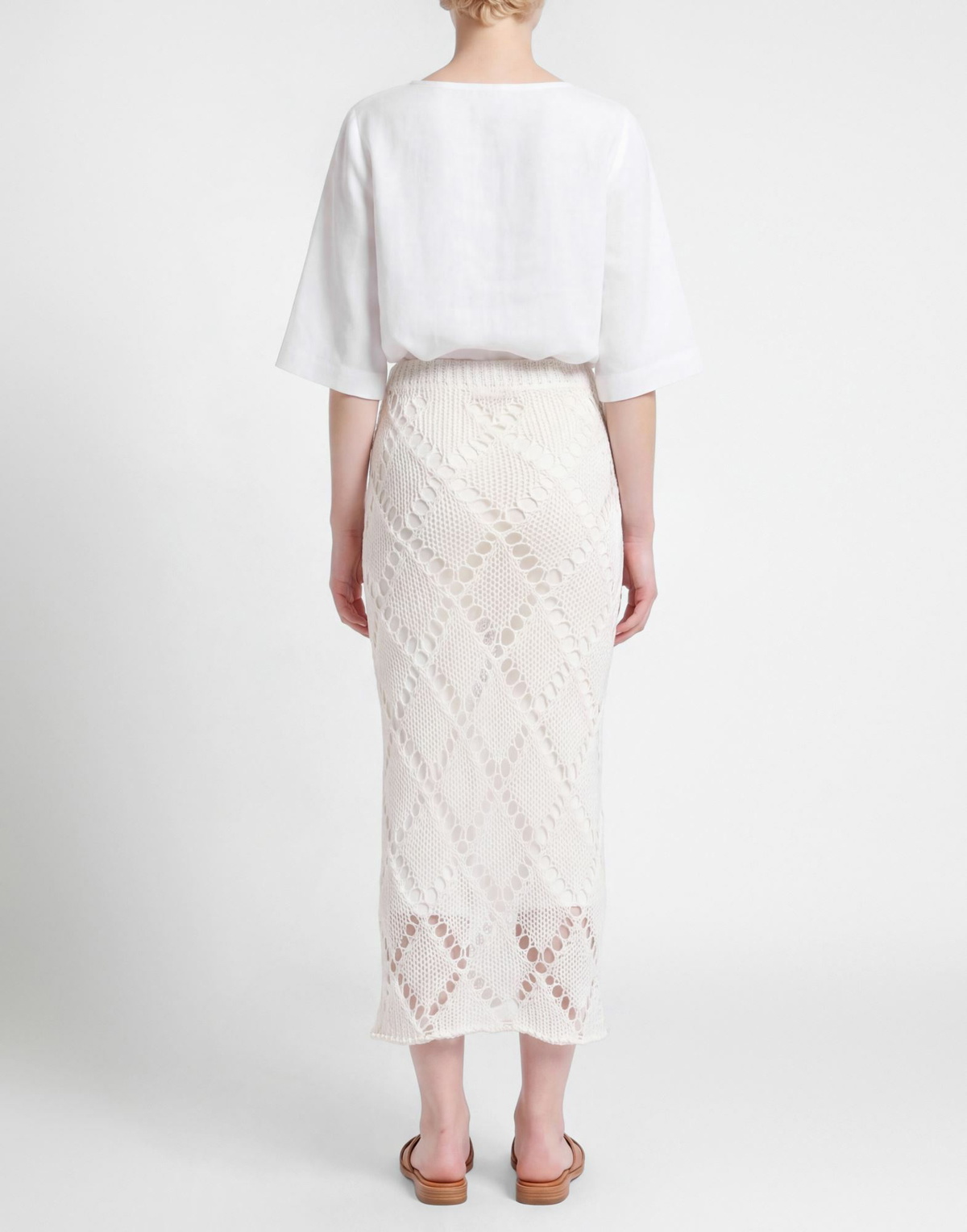 Jucca Womens Maxi skirt in White