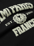 AMI PARIS - Logo-Print Cotton-Jersey T-Shirt - Black