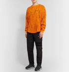 Billionaire Boys Club - Logo-Embroidered Waffle-Knit Cotton-Jersey Sweatshirt - Orange