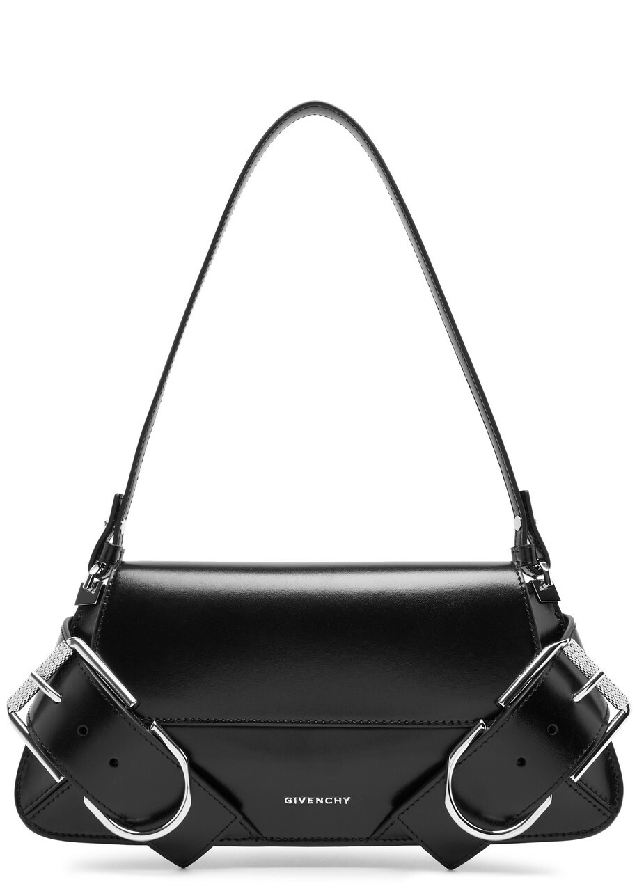【送料&関税込】Givenchy Voyou Leather Shoulder Bag Medium Voyou bag in shiny leather in - black | Givenchy US