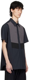 FUMITO GANRYU Gray Kinetic Bosom Shirt