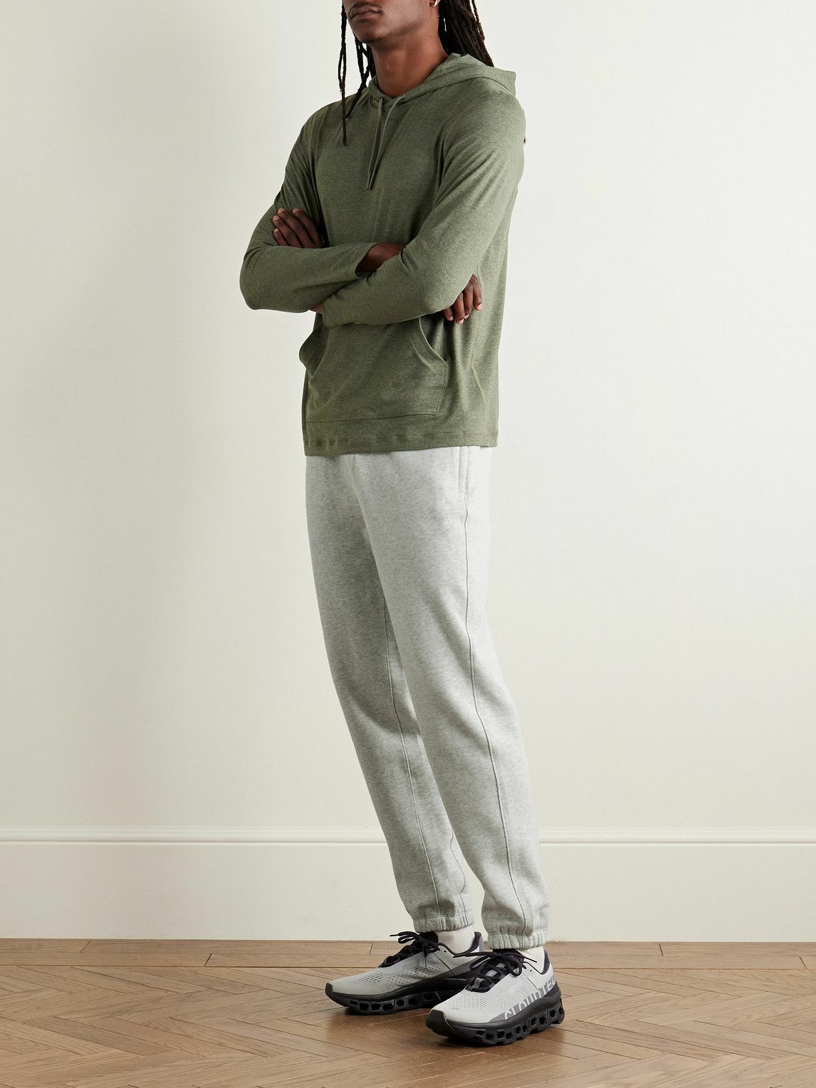 Lululemon - Steady State Tapered Cotton-Blend Jersey Sweatpants - Gray
