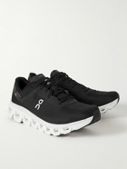 ON - Cloudflow 4 Rubber-Trimmed Mesh Running Sneakers - Black