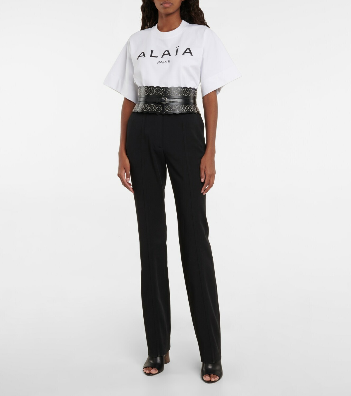 Alaïa Logo cotton jersey bodysuit