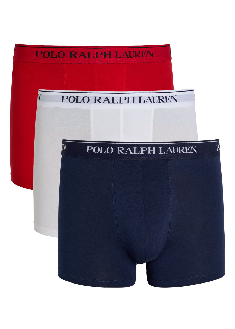 Polo Ralph Lauren Classic Logo-jacquard Stretch-cotton Trunks set of Three Multicoloured