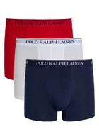 Polo Ralph Lauren Classic Logo-jacquard Stretch-cotton Trunks set of Three Multicoloured