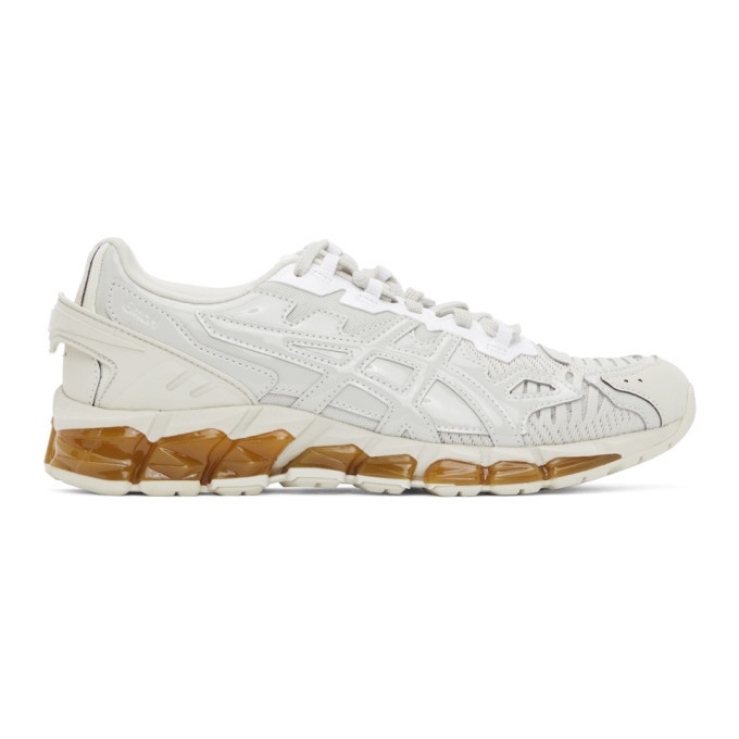 Photo: GmbH Off-White and Grey Asics Edition GEL-Quantum 360-6 Low-Top Sneakers