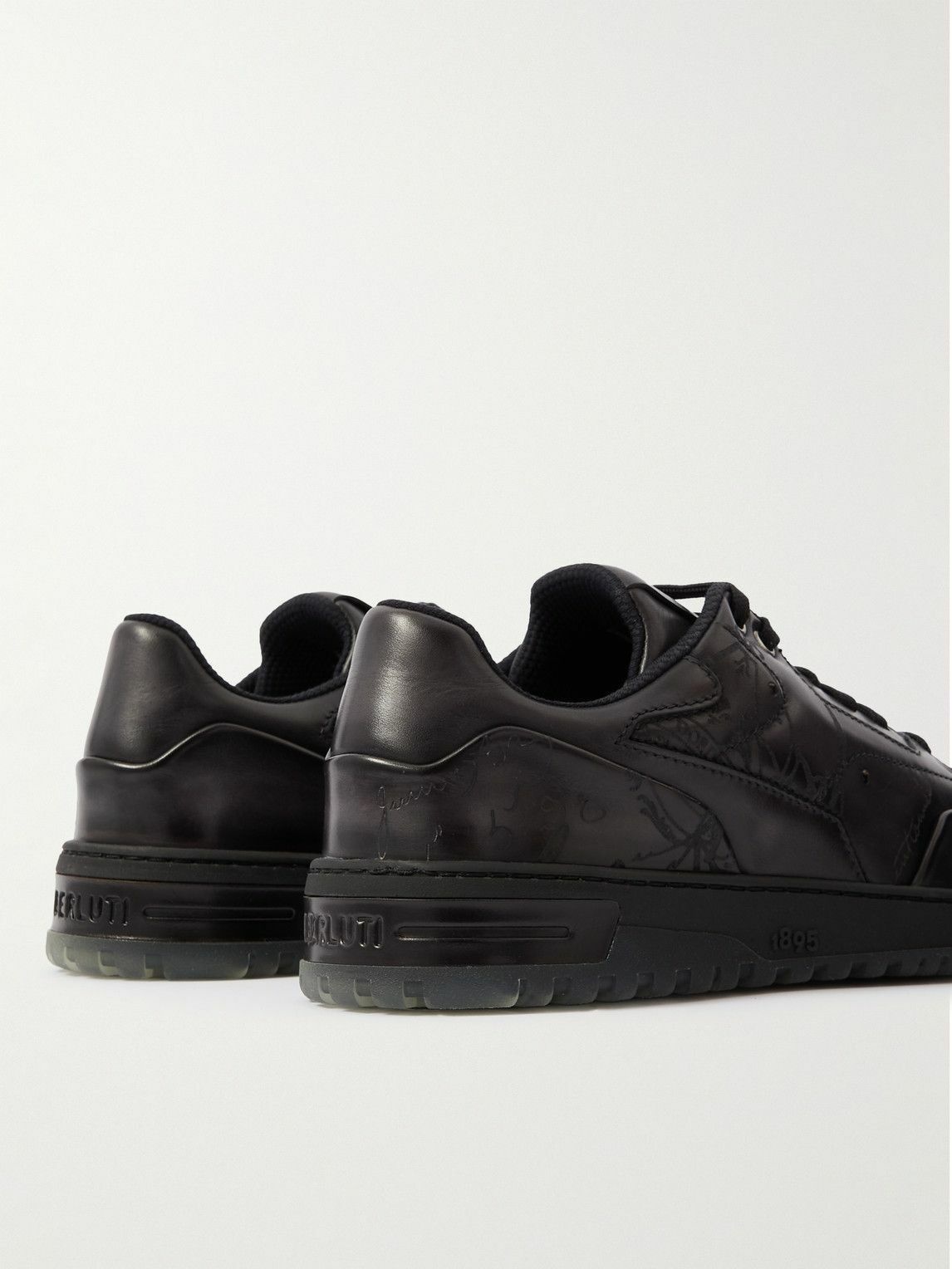 Berluti - Playoff Scritto Venezia Leather Sneakers - Black Berluti