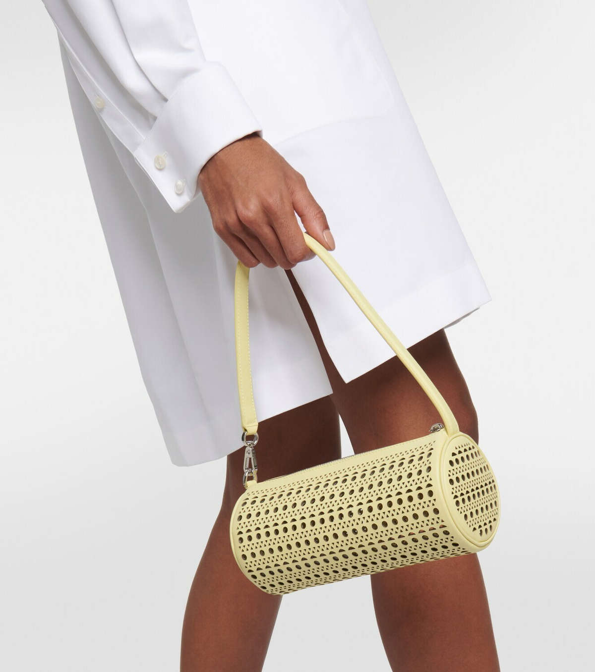 Alaïa Tube perforated leather shoulder bag ALAÏA