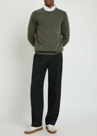 Sunspel Crew-neck Cashmere Jumper Khaki