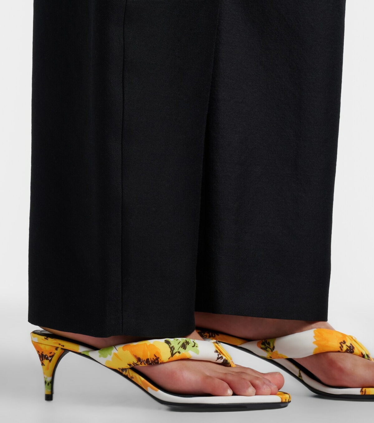 Alaïa Floral padded thong sandals