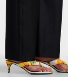 Alaïa Floral padded thong sandals