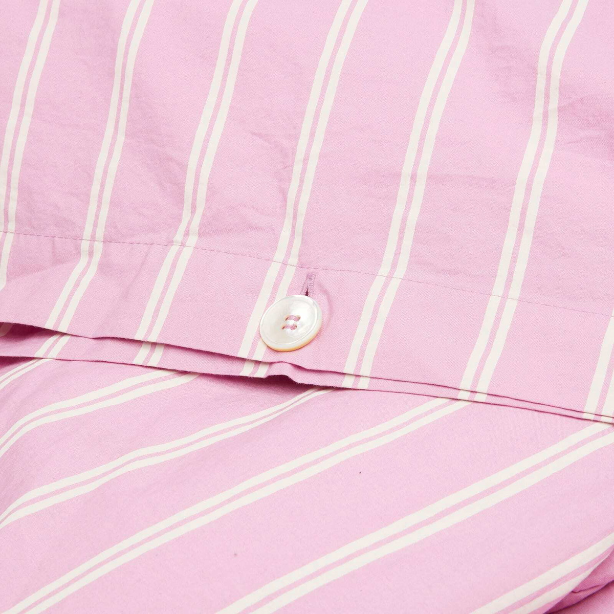 Tekla Fabrics Double Duvet in Mallow Pink Stripes 