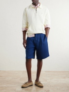 Oliver Spencer - Coney Straight-Leg Pleated Linen Shorts - Blue